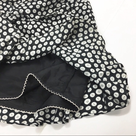 Anthropologie Maeve Paulina Button Print Mini Skirt in Black - Picture 7 of 7